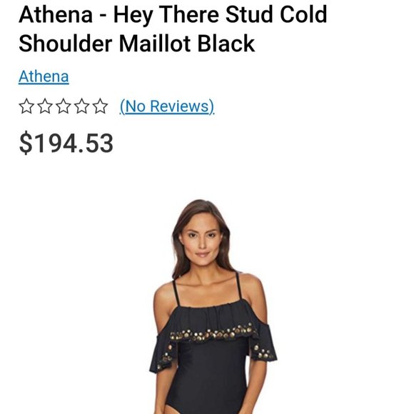 NWOT Athena Cold Shoulder one Piece Bathing Suit - Picture 2 of 10
